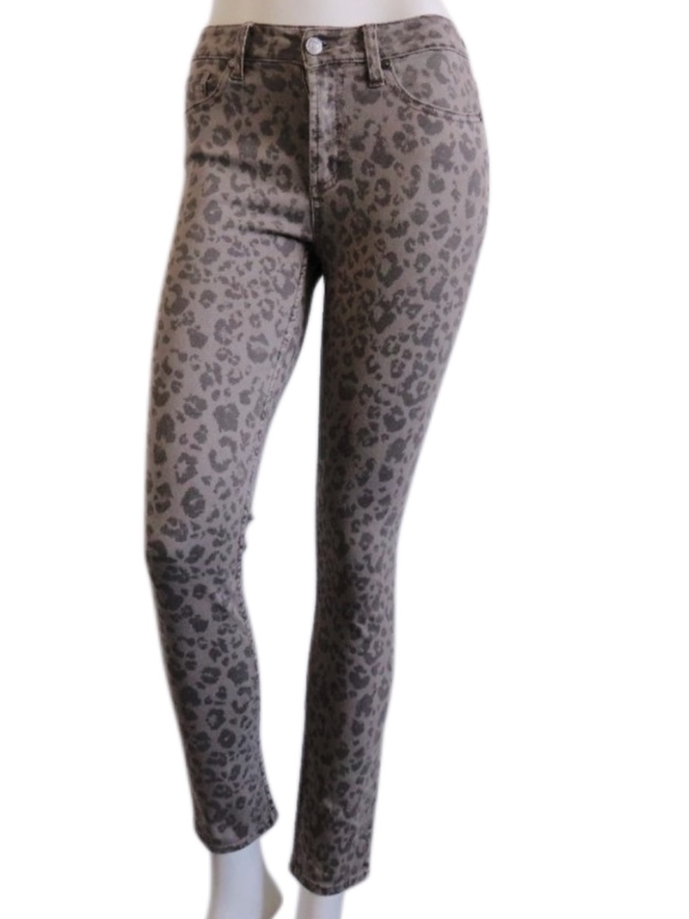 Silver Jeans Co Women Most Wanted Leopard Print Avery Slim Leg Size W27 L29 NWT